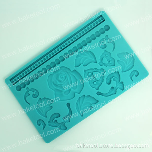 Rose Shape Silicone Cake Fondant Mold Gum paste Mold Cake Baking Tools